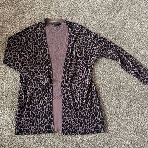 Sanctuary animal cheetah print cardigan sweater Women’s size Medium